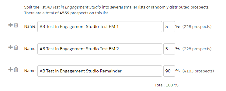 AB Tests in Pardot Engagement Studio