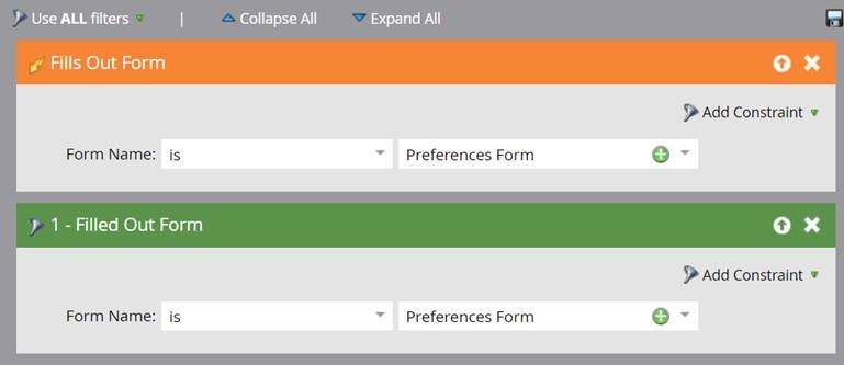 Consolidating Marketo Filters and Triggers in a Smart Campaign - criteria screenshot