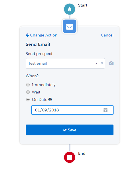 Pardot Engagement Studio - Scheduled Email Steps