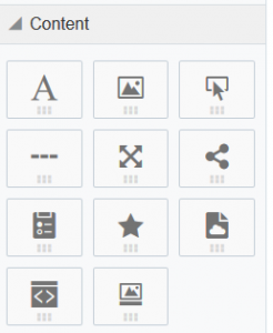 Eloqua Landing Page Editor - Content options